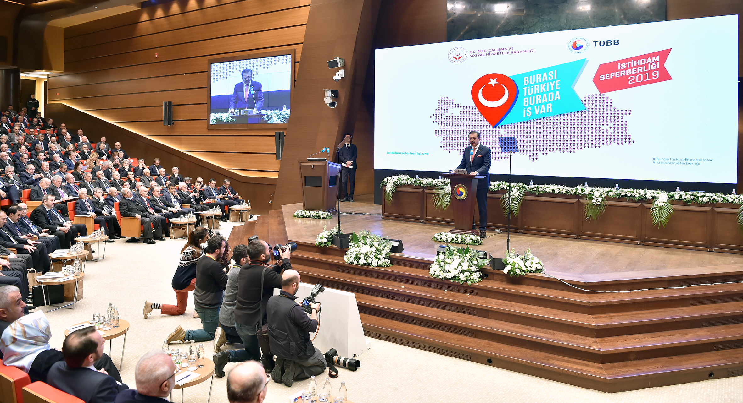 İstihdam Seferberliği 2019 Tanıtım Toplantısı TOBB Başkanı M. Rifat Hisarcıklıoğlu’nun evsahipliğinde yapıldı.​ [25.02.2019]