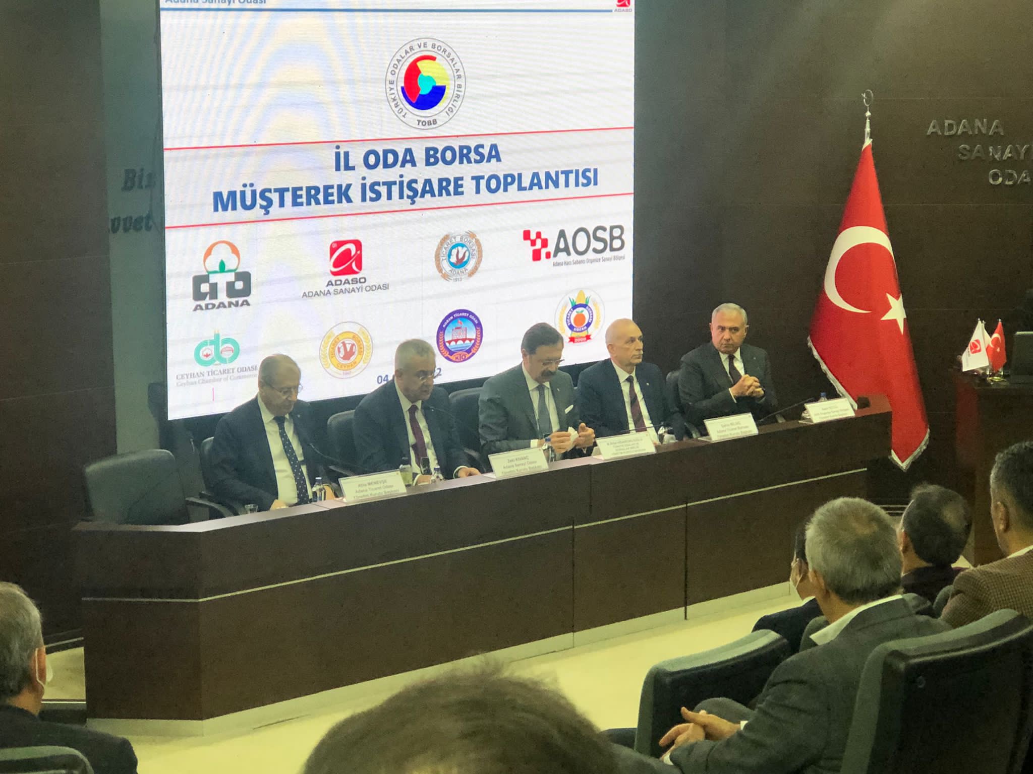 ADANA İL ODA BORSALAR İSTİŞARE TOPLANTISI VE TOBB UYUM ARABULUCULUK UYUŞMAZLIK ÇÖZÜM MERKEZİ AÇILIŞ TOPLANTISI ADANA' DA GERÇEKLEŞTİRİLDİ [4.01.2022]